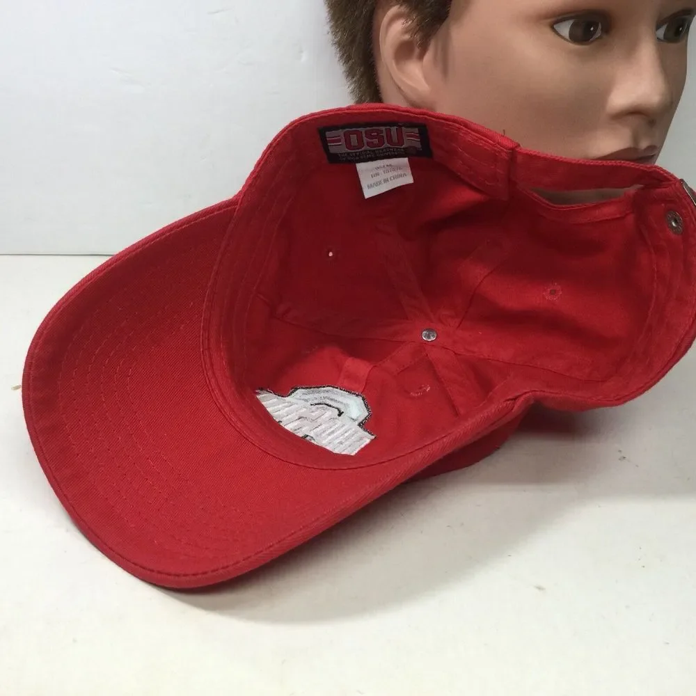 Ohio State Buckeyes Hat OSU Logo Red StrapBack Baseball Cap‎